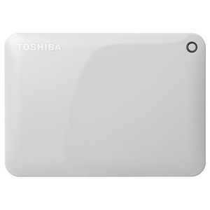 東芝　TOSHIBA ポータブルHDD 500GB［USB3.0・Mac／Win］　テレビ対応 CANVIO CONNECT HD-PEシリーズ　ホワイト　HD-PE50GW HD-PE50GW