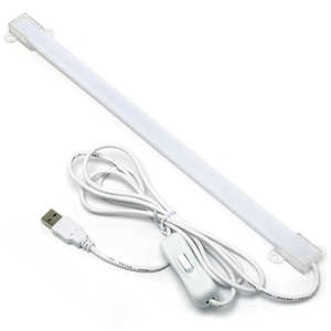 ルートアール USB LEDバーライト 拡散カバータイプ スイッチ付 昼光色 ホワイト RL-BAR30DD