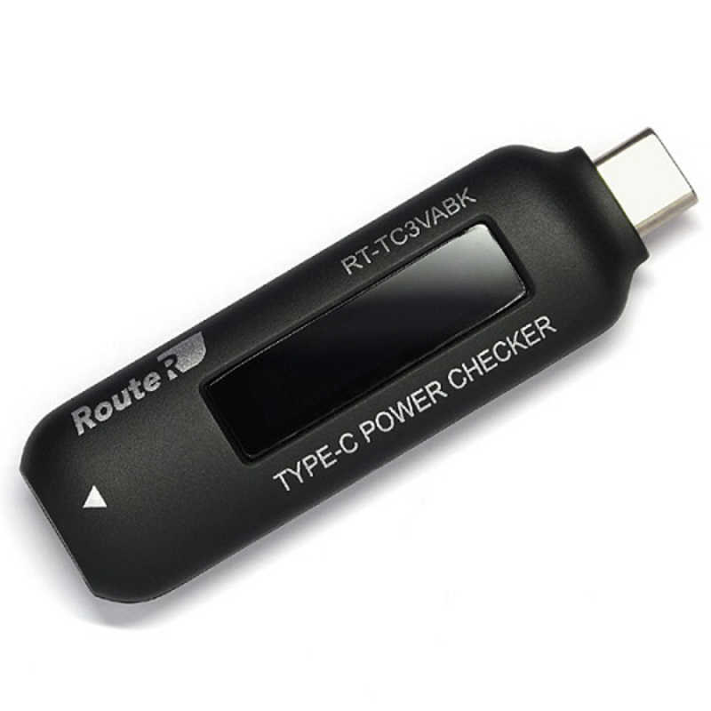 ルートアール ルートアール 〔USB-C〕 双方向・通電方向表示 USB Type-C電圧・電流チェッカー ブラック RT-TC3VABK ブラック RT-TC3VABK ブラック