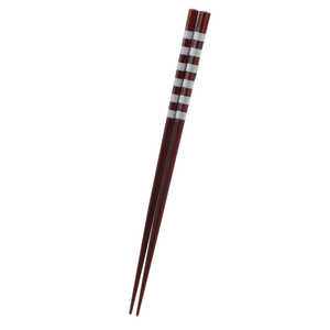 パール金属 食洗対応塗箸 ボーダー レッド22.5cm LA169 パール金属 食洗対応塗箸 ボーダー レッド22.5cm LA169