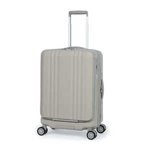 A.L.I スーツケース ジッパータイプ 宿泊目安：4～6日間 055L 拡張機能搭載 フロントオープン キャスターストッパー 洗える内装 デカかるEdge2 グレージュ ALI-078-22FW