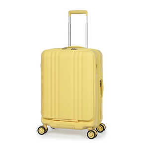 A.L.I スーツケース ジッパータイプ 宿泊目安：4～6日間 055L 拡張機能搭載 フロントオープン キャスターストッパー 洗える内装 デカかるEdge2 レモンイエロー ALI-078-22FW