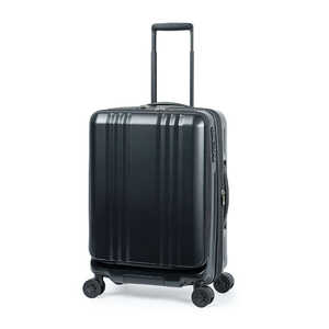 A.L.I スーツケース ジッパータイプ 宿泊目安：4～6日間 055L 拡張機能搭載 フロントオープン キャスターストッパー 洗える内装 デカかるEdge2 マットブラック ALI-078-22FW