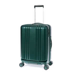 A.L.I スーツケース ジッパータイプ 宿泊目安：4～6日間 055L 拡張機能搭載 フロントオープン キャスターストッパー 洗える内装 デカかるEdge2 マットメタルグリーン ALI-078-22FW