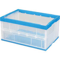 積水化学工業 窓あき折りたたみコンテナ 75L 透明ブルー 75LNCB 積水テクノ成型⁄SEKISUI-TECHNO 窓あき折りたたみコンテナ75L 透明青