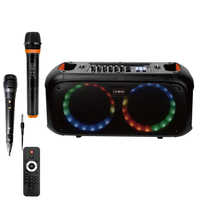 CICONIA サークルLEDパーティースピーカー(ワイヤレスマイク・有線