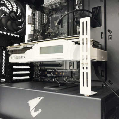 長尾製作所 VGAサポートステイS マグネット式 ホワイト ホワイト