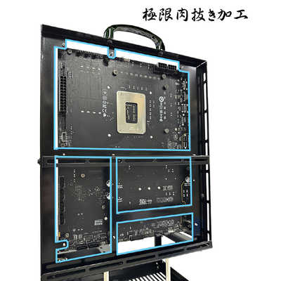 長尾製作所 PCケース オープンフレーム 裏配線対応 ATX対応 ブラック N