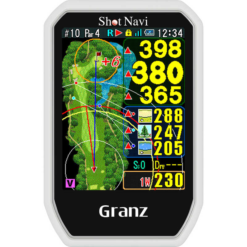 ショットナビ ショットナビ ハンディタイプ GPSゴルフナビ ショットナビ グランツ Shot Navi Granz(43.8×67.5×14mm/ホワイト) GRANZ WH Granz-WH Granz-WH