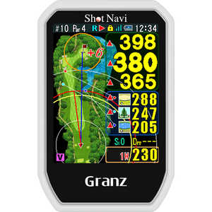 ハンディタイプ GPSゴルフナビ ショットナビ グランツ Shot Navi Granz(43.8×67.5×14mm/ホワイト) GRANZ WH Granz-WH