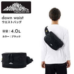 マウンテンスミス ウエストバッグ 容量:約4.0(L) dawn waist (ダウンウエスト) ブラック MSTC-0008 マウンテンスミス ウエストバッグ 容量:約4.0(L) dawn waist (ダウンウエスト) ブラック MSTC-0008