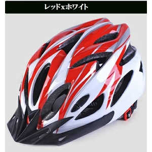 ROYALMONSTER 自転車用ヘルメット(フリーサイズ:頭囲:約59～67cm/レッド×ホワイト) RM-HELMET RM_HELMET_WHRD