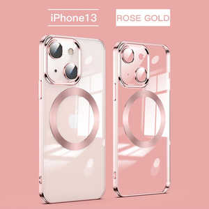 ROYALMONSTER iPhone 13 用ケース(マグセーフ対応・クリアローズゴールド) ROYAL MONSTER RG RM-3973iRG