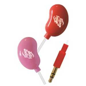 たのしい会社 イヤホン カナル型 cotton candy＆cherry：レッド＆ピンク [φ3.5mm ミニプラグ] JB-CEP3