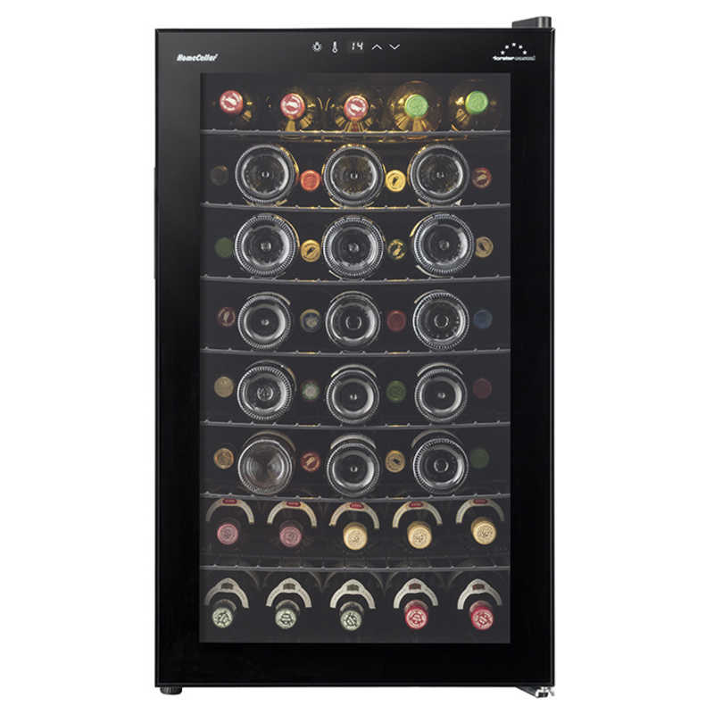 安心発送】 無料長期保証 フォルスタージャパン FJH-127GS BK ワインセラー ホームセラー 50本収納 右開き ブラック  discoversvg.com
