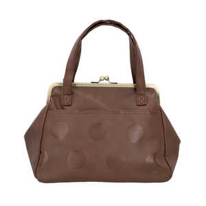 ラフィール Lafiel ドットカラー 合皮 がま口 2wayバッグ チャ DG2BAG ラフィール Lafiel ドットカラー 合皮 がま口 2wayバッグ チャ DG2BAG