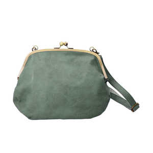 ラフィール Lafiel ドットカラー 合皮 がま口 ショルダーバッグ グリーン DGBAG ラフィール Lafiel ドットカラー 合皮 がま口 ショルダーバッグ グリーン DGBAG