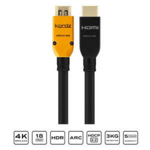 KORDZ HDMIケーブル PRS3 ACTIVE オレンジ [7.5m /HDMI⇔HDMI /スタンダードタイプ /4K対応] PRS3M-HD0750
