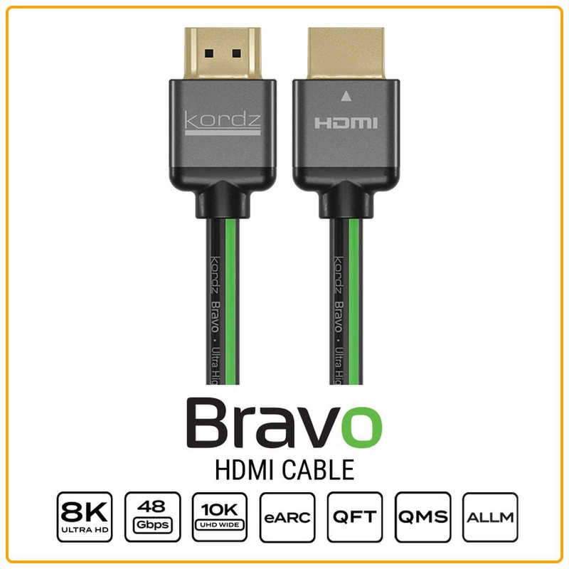 KORDZ KORDZ HDMIケーブル [1m /HDMI⇔HDMI /スタンダードタイプ /8K対応] BRAVO-HD0100 BRAVO-HD0100