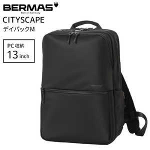 BERMAS デイパック Mサイズ PC収納13インチまで 撥水加工 軽量 大容量 ビジカジシリーズ ビジネスバッグ CITYSCAPE ブラック 60690 BERMAS デイパック Mサイズ PC収納13インチまで 撥水加工 軽量 大容量 ビジカジシリーズ ビジネスバッグ CITYSCAPE ブラック 60690