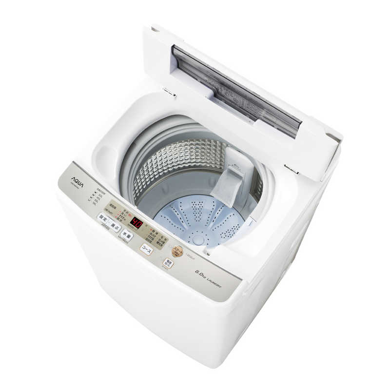 アクア　AQUA アクア　AQUA 全自動洗濯機 洗濯6.0kg 送風乾燥付き AQW-S60H-W ホワイト AQW-S60H-W ホワイト