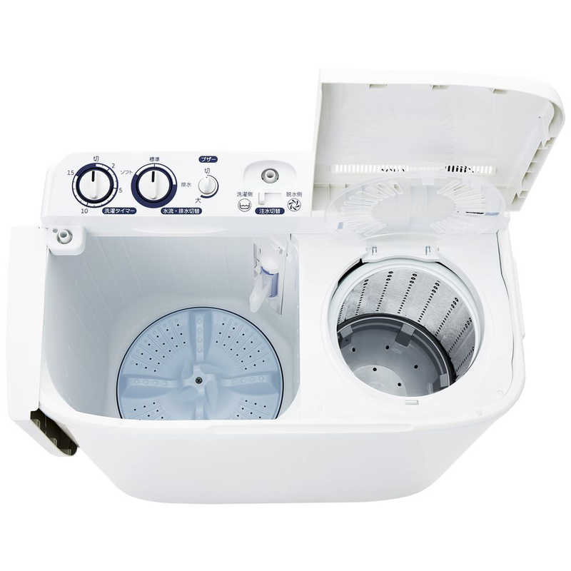 アクア　AQUA アクア　AQUA 二槽式洗濯機 洗濯5.2kg AQW-N52BK-W ホワイト AQW-N52BK-W ホワイト