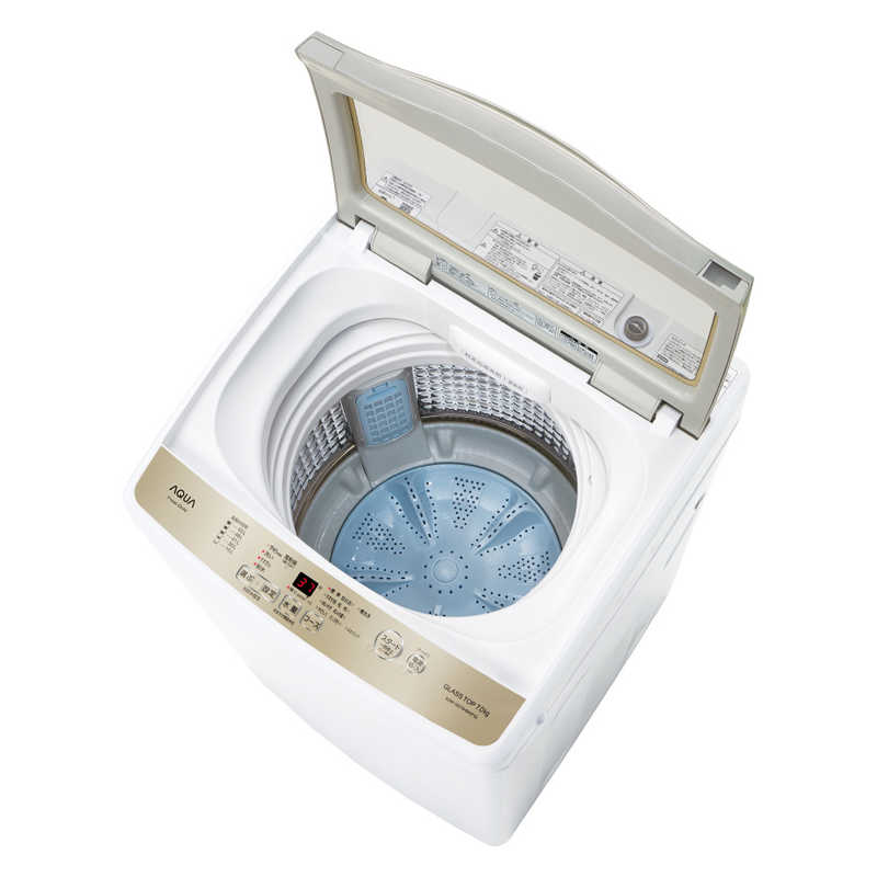 アクア　AQUA アクア　AQUA 全自動洗濯機 洗濯7.0kg ガンコ汚れコース搭載 送風乾燥付き AQW-GS70HBK-FG フロストゴールド AQW-GS70HBK-FG フロストゴールド