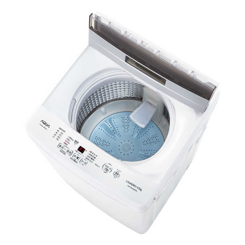 アクア　AQUA アクア　AQUA 全自動洗濯機 洗濯4.5kg AQW-S45HBK-FS フロストシルバー AQW-S45HBK-FS フロストシルバー