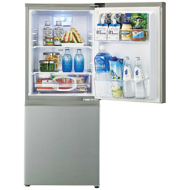 アクア　AQUA アクア　AQUA 2ドア冷蔵庫(126L･右開きタイプ) AQR-13J(S) ブラッシュシルバｰ AQR-13J(S) ブラッシュシルバｰ