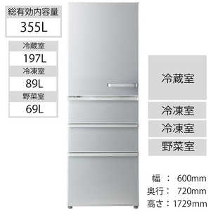 アクア　AQUA 4ドア冷蔵庫(355L･左開きタイプ) AQR-36JL-S ミスティシルバｰ