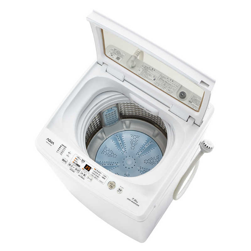 アクア　AQUA アクア　AQUA 全自動洗濯機 洗濯7.0kg 高濃度クリーン浸透 AQW-GV70J-W ホワイト AQW-GV70J-W ホワイト