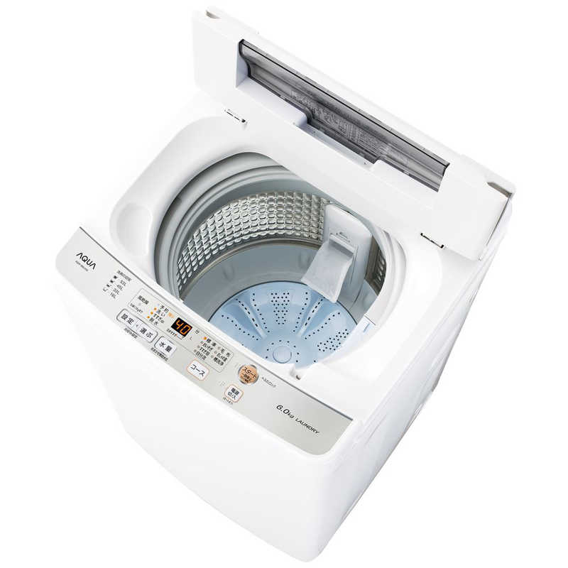 アクア　AQUA アクア　AQUA 全自動洗濯機 Sシリーズ 洗濯6.0kg AQW-S60J-W ホワイト AQW-S60J-W ホワイト