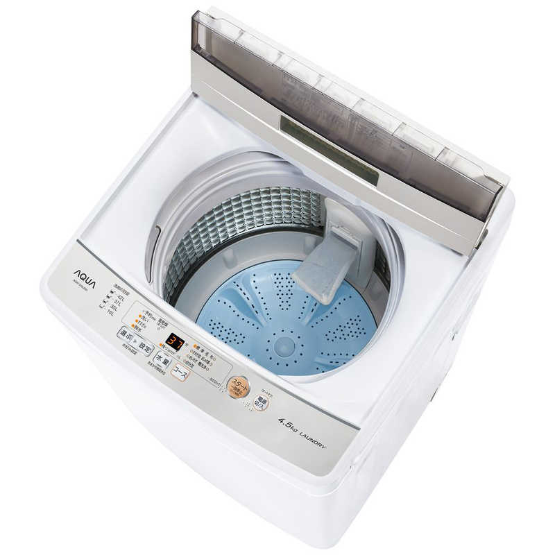 アクア　AQUA アクア　AQUA 全自動洗濯機 Sシリーズ 洗濯4.5kg AQW-S45J-W ホワイト AQW-S45J-W ホワイト