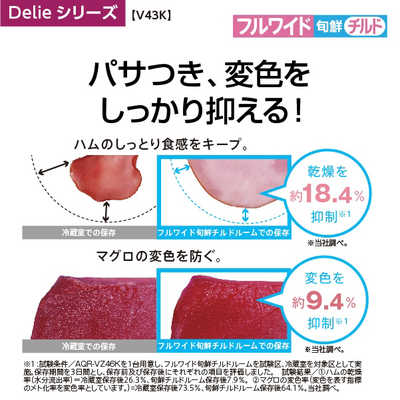 アクア AQUA 冷蔵庫 Delie（デリエ）シリーズ [4ドア/右開き/430L] AQR