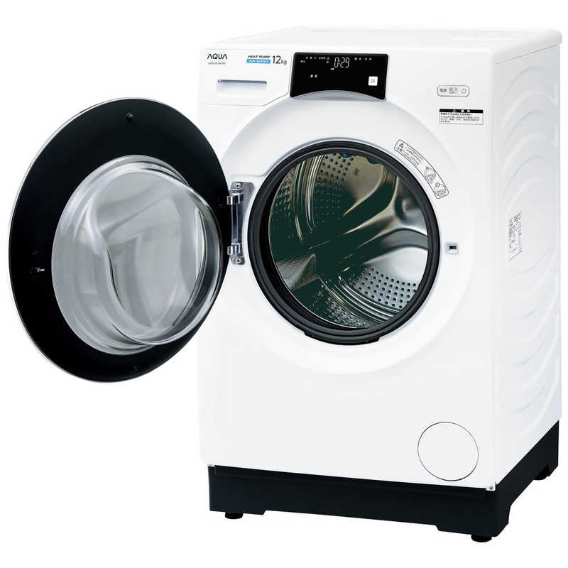 アクア　AQUA アクア　AQUA ドラム式洗濯乾燥機 洗濯12.0kg 乾燥6.0kg ヒートポンプ乾燥 (左開き)  AQW-DX12M-W ホワイト AQW-DX12M-W ホワイト