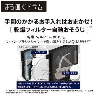 アクア AQUA ドラム式洗濯乾燥機 (左開き) 洗濯12.0kg 乾燥6.0kg