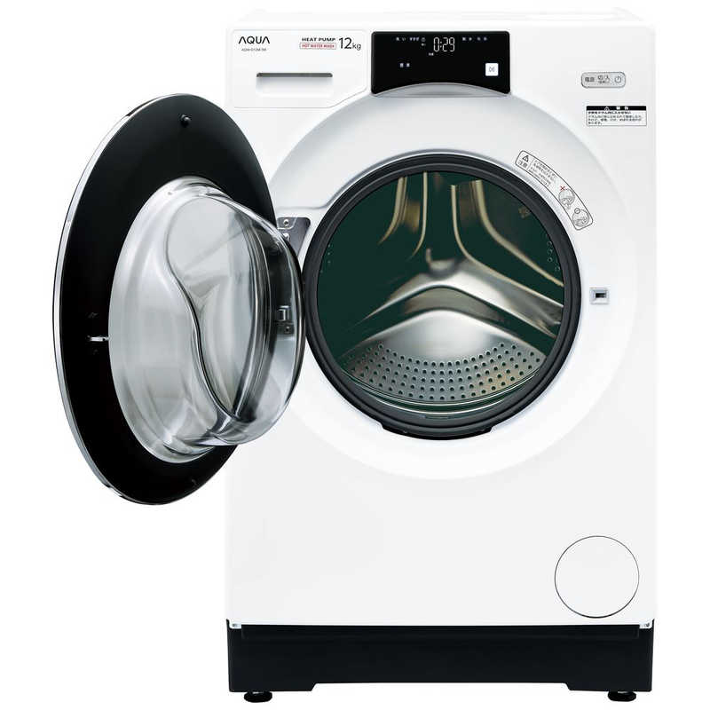 アクア　AQUA アクア　AQUA ドラム式洗濯乾燥機 洗濯12.0kg 乾燥6.0kg ヒートポンプ乾燥 (左開き)  AQW-D12M-W ホワイト AQW-D12M-W ホワイト