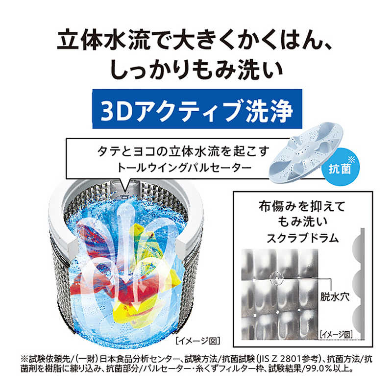 アクア AQUA 全自動洗濯機 洗濯6.0Kg AQW-S6M-W ホワイト の通販