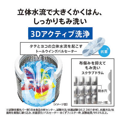 アクア AQUA 全自動洗濯機 洗濯6.0Kg AQW-S6M-W ホワイト の通販