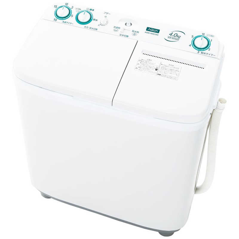アクア　AQUA アクア　AQUA 二槽式洗濯機 洗濯4.0Kg AQW-N401-W ホワイト AQW-N401-W ホワイト