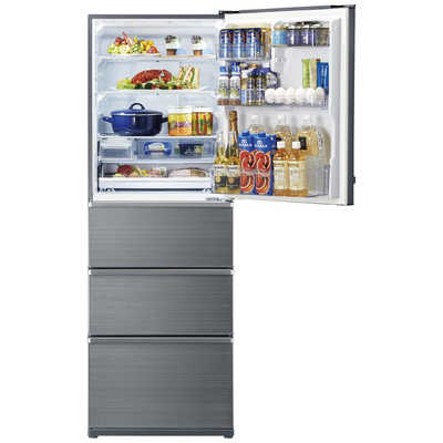 アクア　AQUA 冷蔵庫 4ドア 右開き 430L AQR-V43M-S チタニウムシルバー