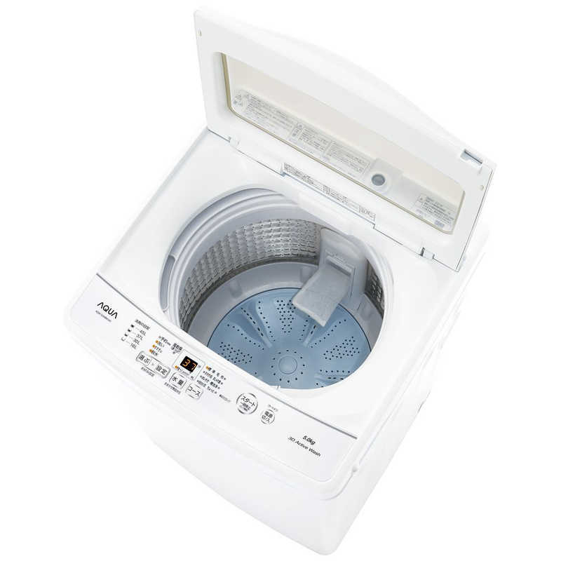 アクア　AQUA アクア　AQUA 全自動洗濯機 洗濯5.0kg 【ビックカメラグループオリジナル】 AQW-S5MBK-W ホワイト AQW-S5MBK-W ホワイト
