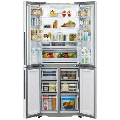 アクア AQUA 冷蔵庫 4ドア フレンチドア(観音開き) 420L AQR-TZ42M-S