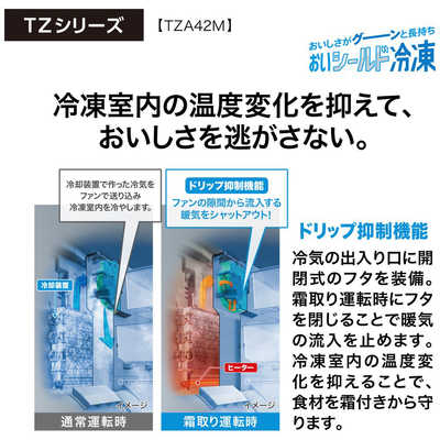 アクア AQUA 冷蔵庫 4ドア フレンチドア(観音開き) 420L AQR-TZA42M-DS