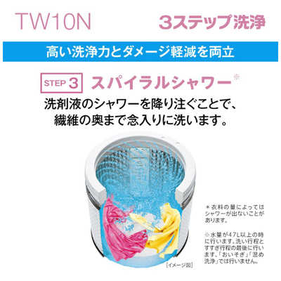 アクア AQUA 縦型洗濯乾燥機 洗濯10.0kg 乾燥5.0kg ヒーター乾燥(排気 