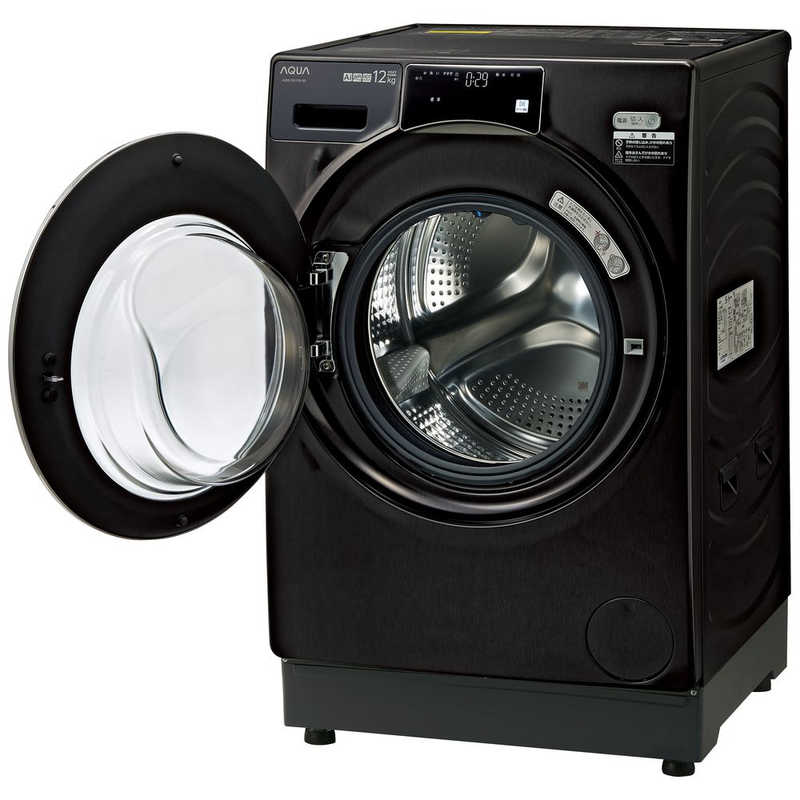 アクア　AQUA アクア　AQUA ドラム式洗濯乾燥機 洗濯12.0kg 乾燥6.0kg ヒートポンプ乾燥(左開き) AQW-DX12N K AQW-DX12N K