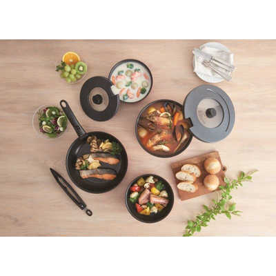 サーモス 取っ手のとれるフライパン9点セットAA レッド KSA-9A-R の