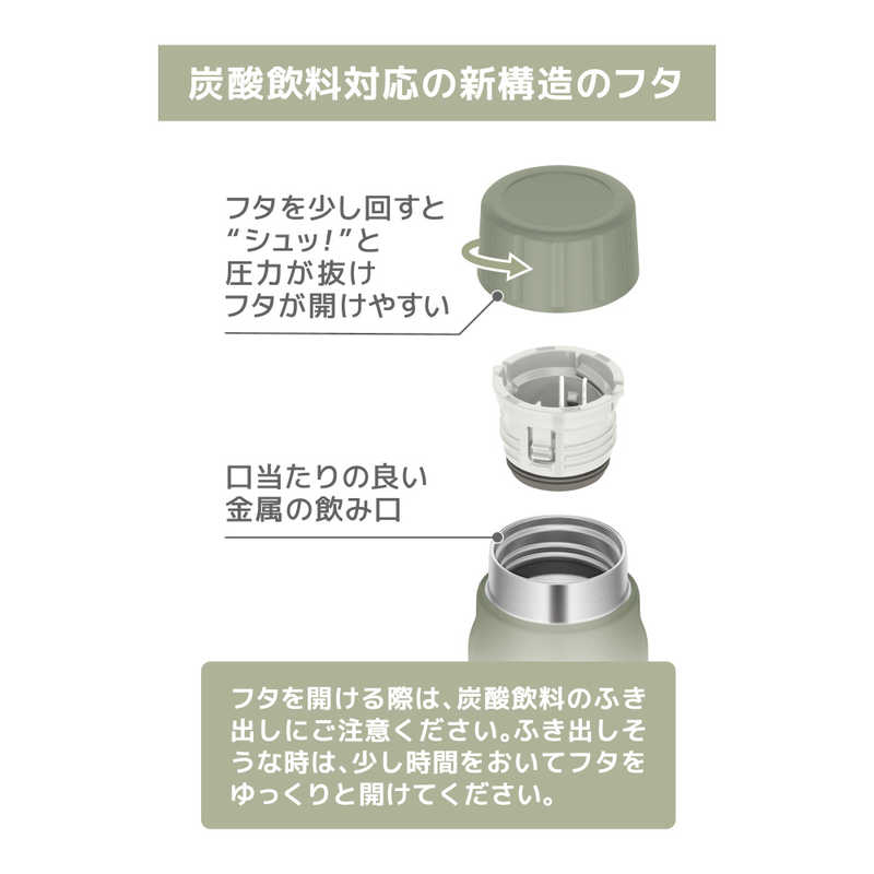 サーモス サーモス 保冷炭酸飲料ボトル (容量：770ml) カーキ FJK-750-KKI FJK-750-KKI