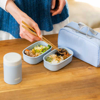 CACURE モイスチャーシリーズ セット サーモス 真空断熱スープランチセット200ml スカイブルー JEA-801-SKY