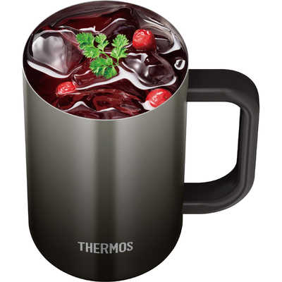 サーモス 食洗対応真空断熱ジョッキ600ml ブラック JDK-601C-BK の通販